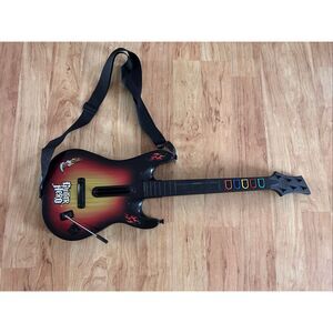 PS2 Guitar Hero Sunburst Red Octane Wireless Controller 95449 No Dongle w Strap